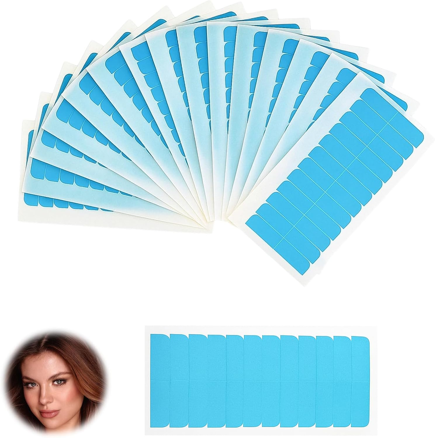 180 Pcs Hair Extension Tape, Double Sided Adhesive Tape for Hair Extensions and Wigs, Strong Hold Sweat Resistant Tape Tabs 4Cm X 0.8Cm, No Residue image number 6