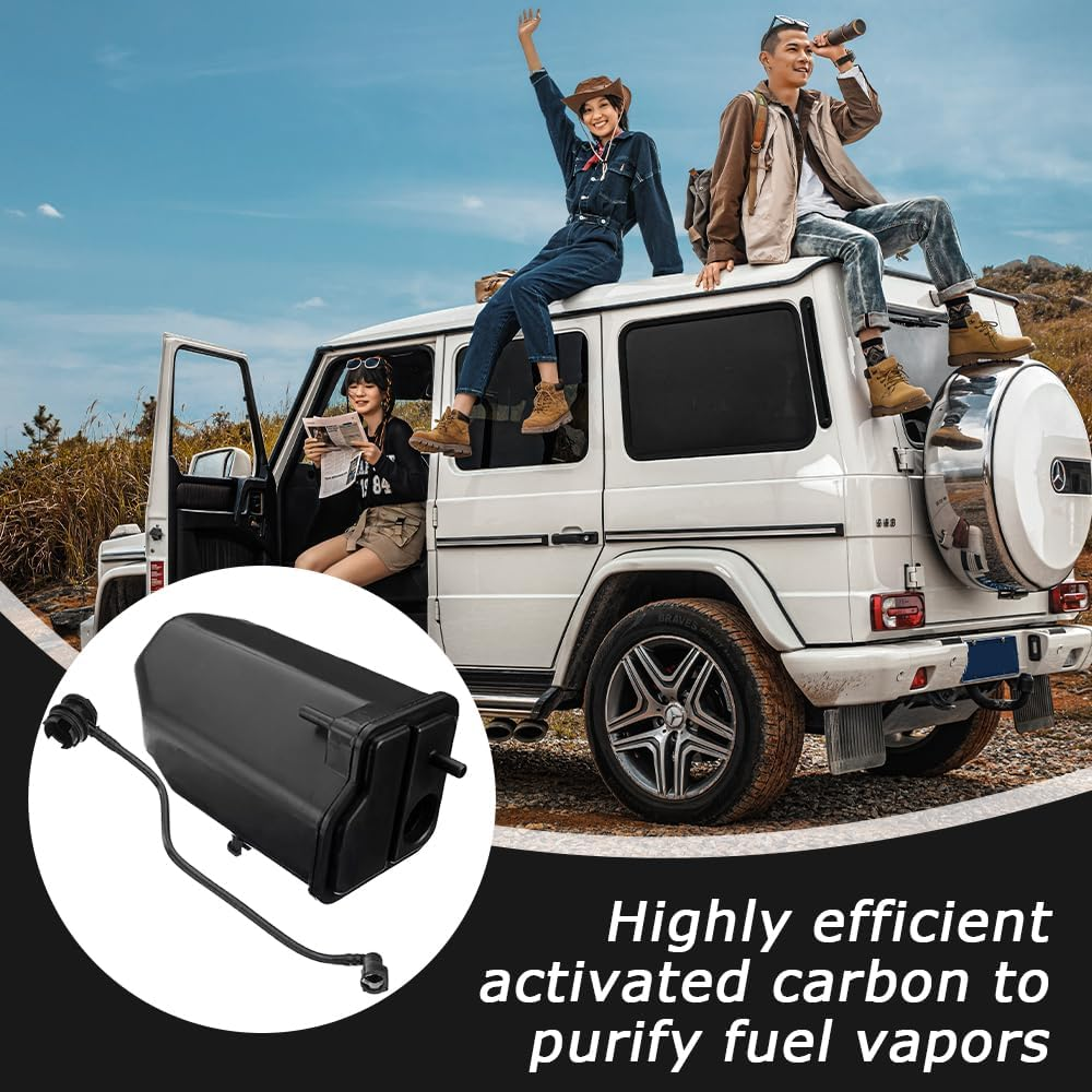Carbon Canister, Activated Carbon Container with Hose, Tank Ventilation Carbon Canister, Suitable for Volkswagen 1K0201801E, 12 * 4.7 * 4.7 In