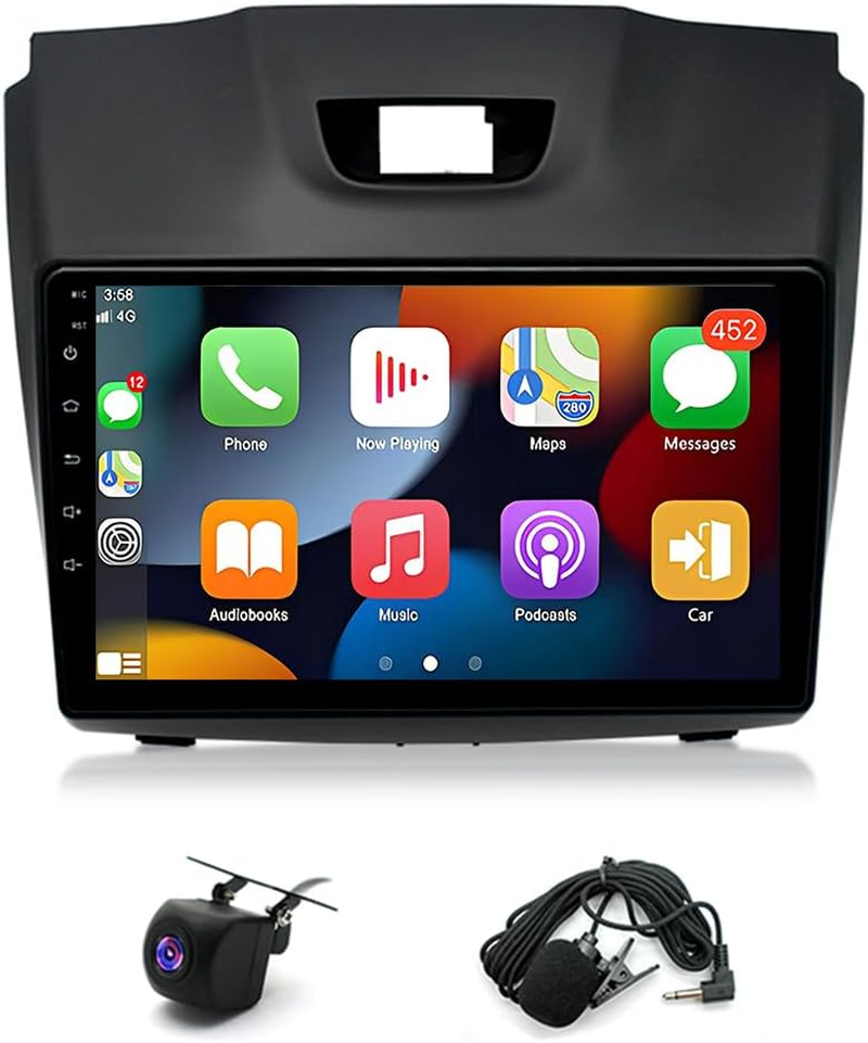 Car Stereo Compatible for Holden Colorado RG 2013-2016 Double DIN Car Stereo Radio 2+32G 9" Touch Screen Radio Wireless Carplay Android Auto Bluetooth Wifi FM GPS AHD Camera image number 3