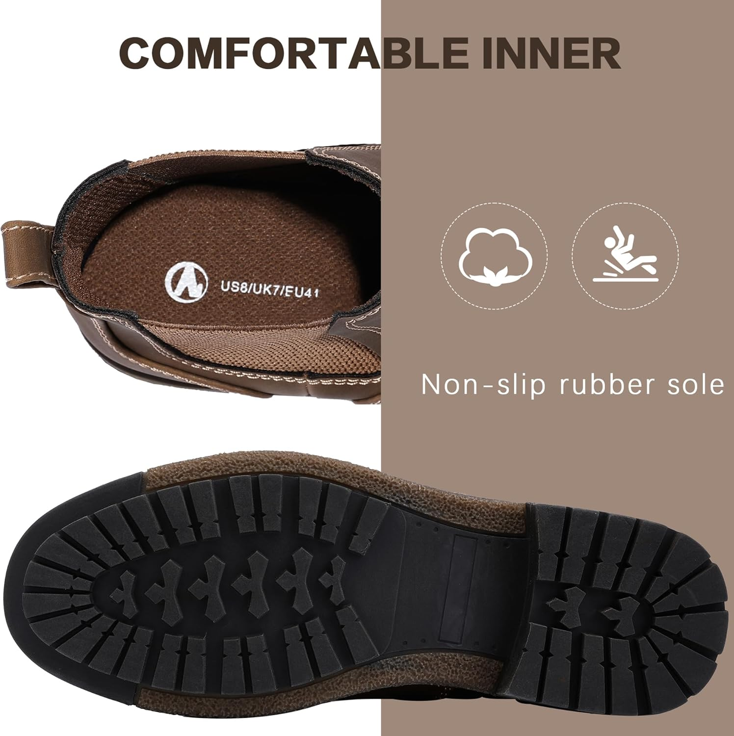 FUPPIA Chelsea Boots Casual Slip on Ankle Dress Boots