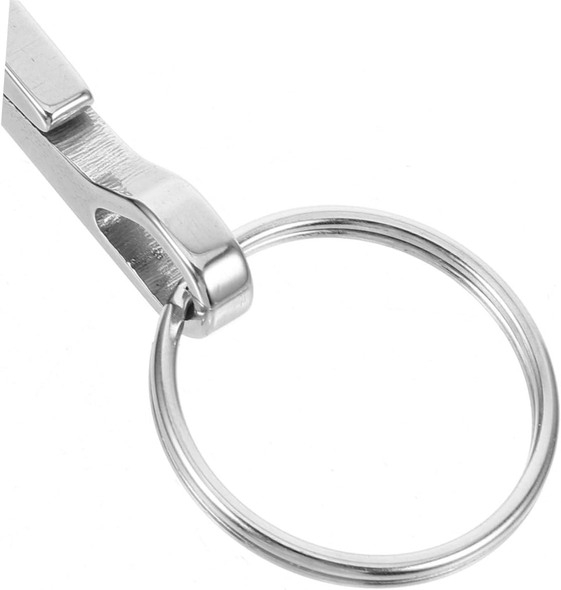 JUMPLAWN 2Pcs Stainless Steel Carabiner Money Clip Keychain Wallet Holder Portable Cash Clip Keyring for Outdoor Hiking Backpack Belt Use