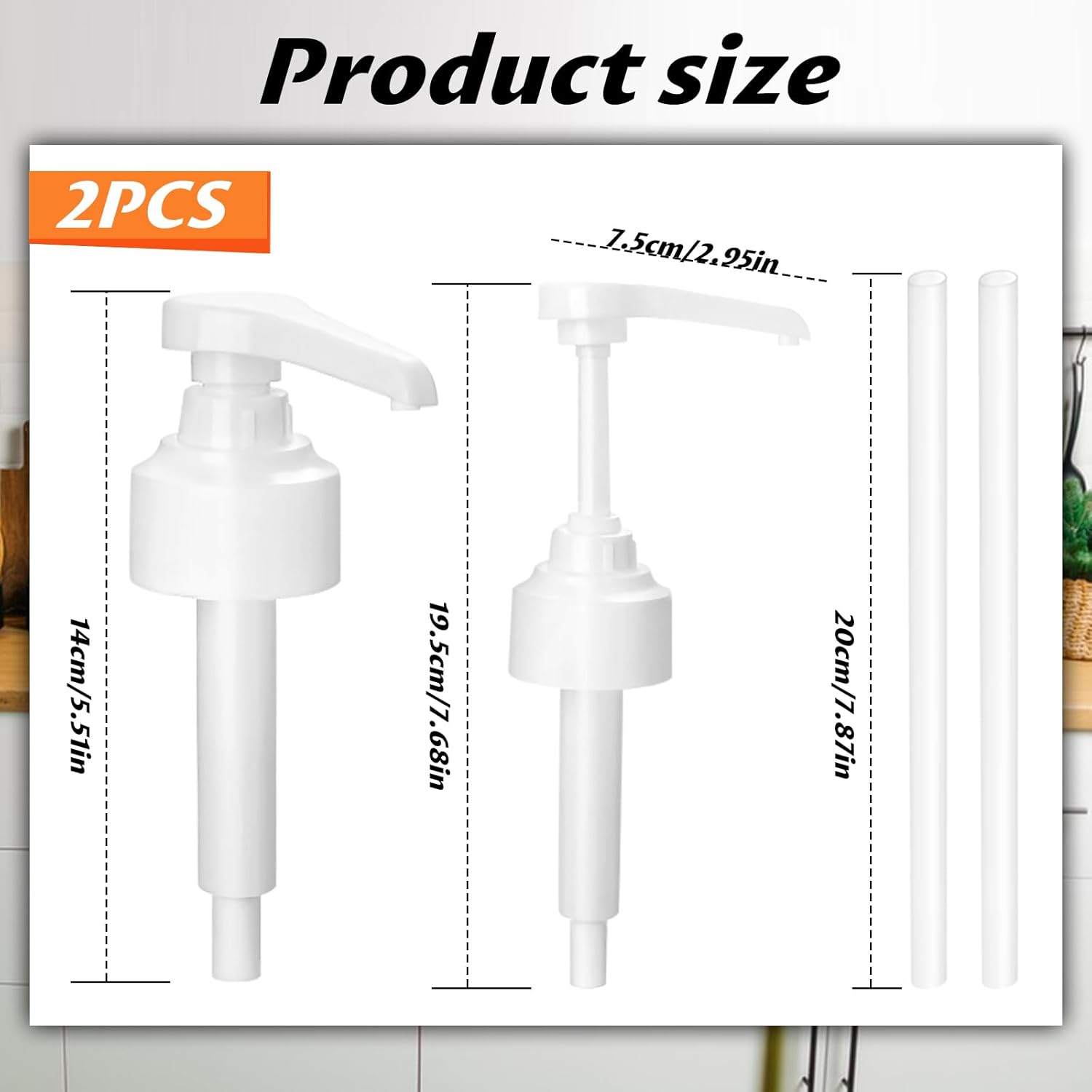Pack of 2 Pump Dispenser for Monin Syrup - Compatible with Monin Syrup Pump and 700 Ml Bottles, 10 Ml Pro Hub, Reusable Pump Head for Coffee Bar, Homebrew, Cocktails image number 5