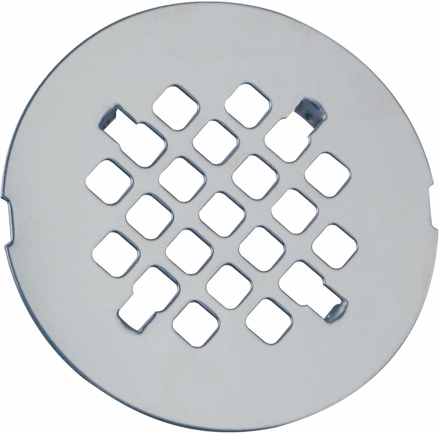 Brushed Nickel 4-1/4" OD Snap-In Shower Drain Cover Replacement, Welsan Stainless Steel round Shower Strainer Grid Easy to Install
