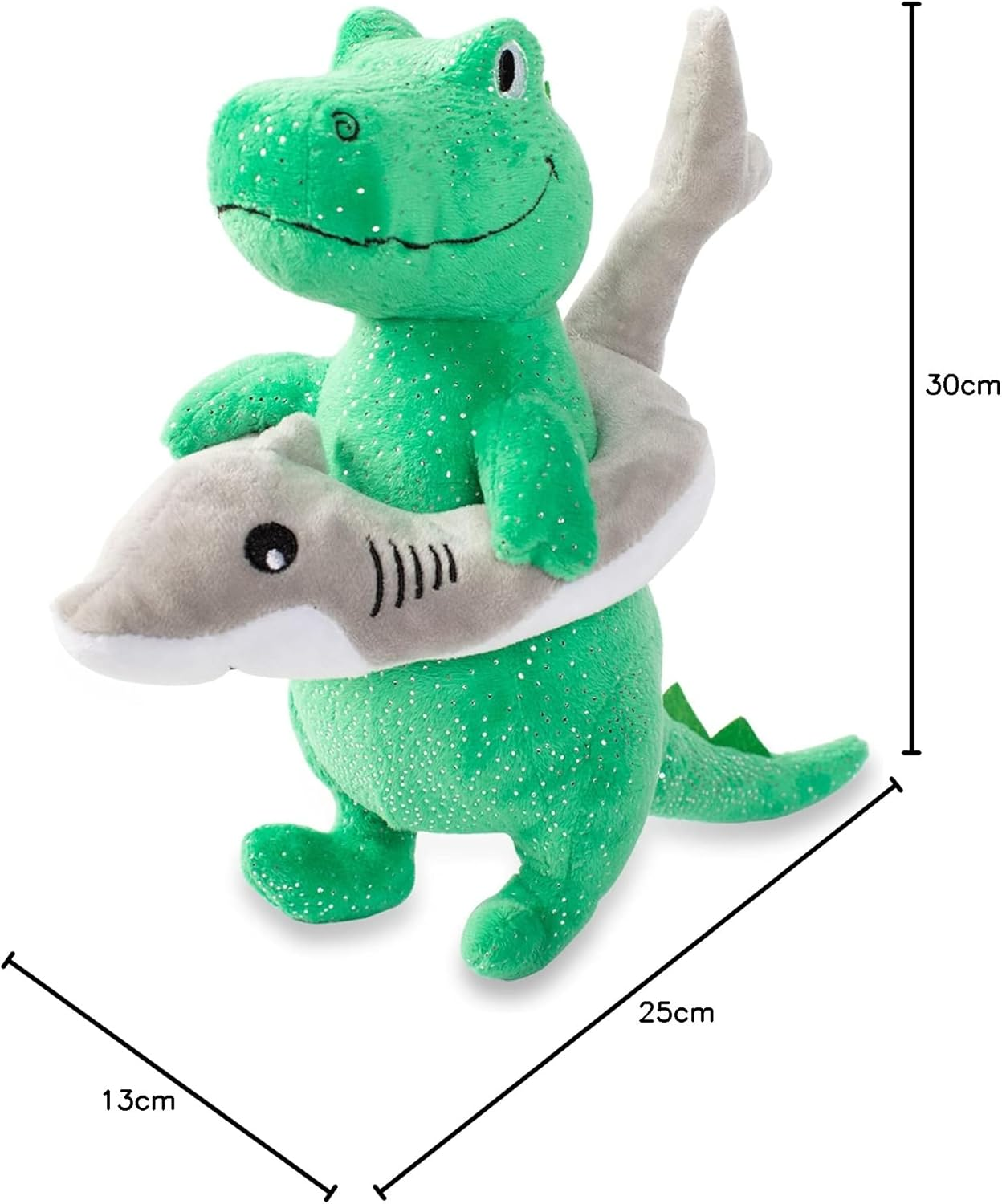 Fringe Studio Plush Dog Toy, Shark Week REX (289879) for All Breed Sizes - Shark Week image number 4