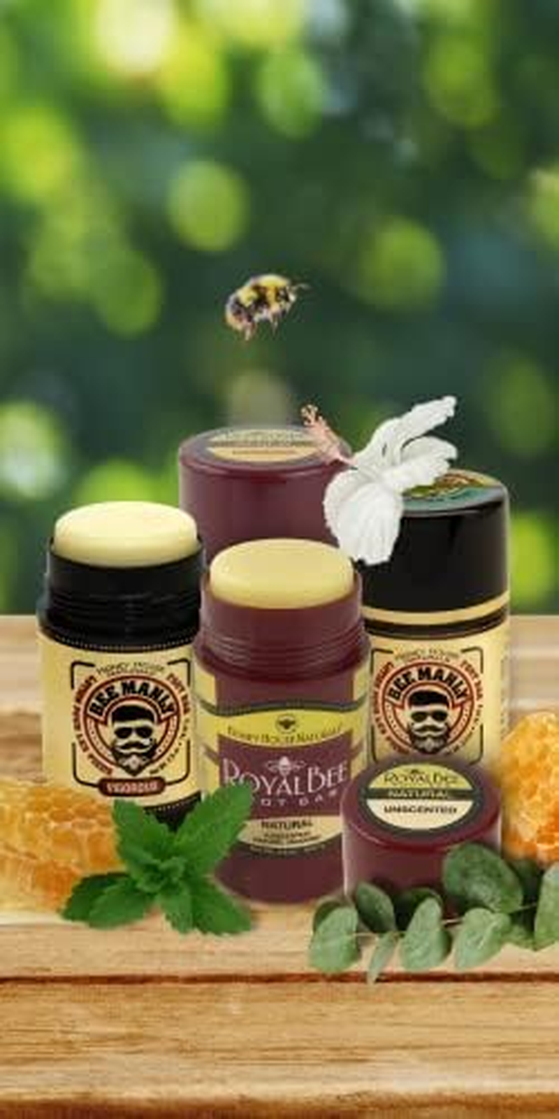 Honey House Naturals Royal Bee Foot Bar &ndash; 2.5 Ounce Twist up Tube &ndash; All Natural Ultra Moisturizing, Odor Eliminating, Essential Oil Infused &ndash; Made in USA (Renew) image number 2