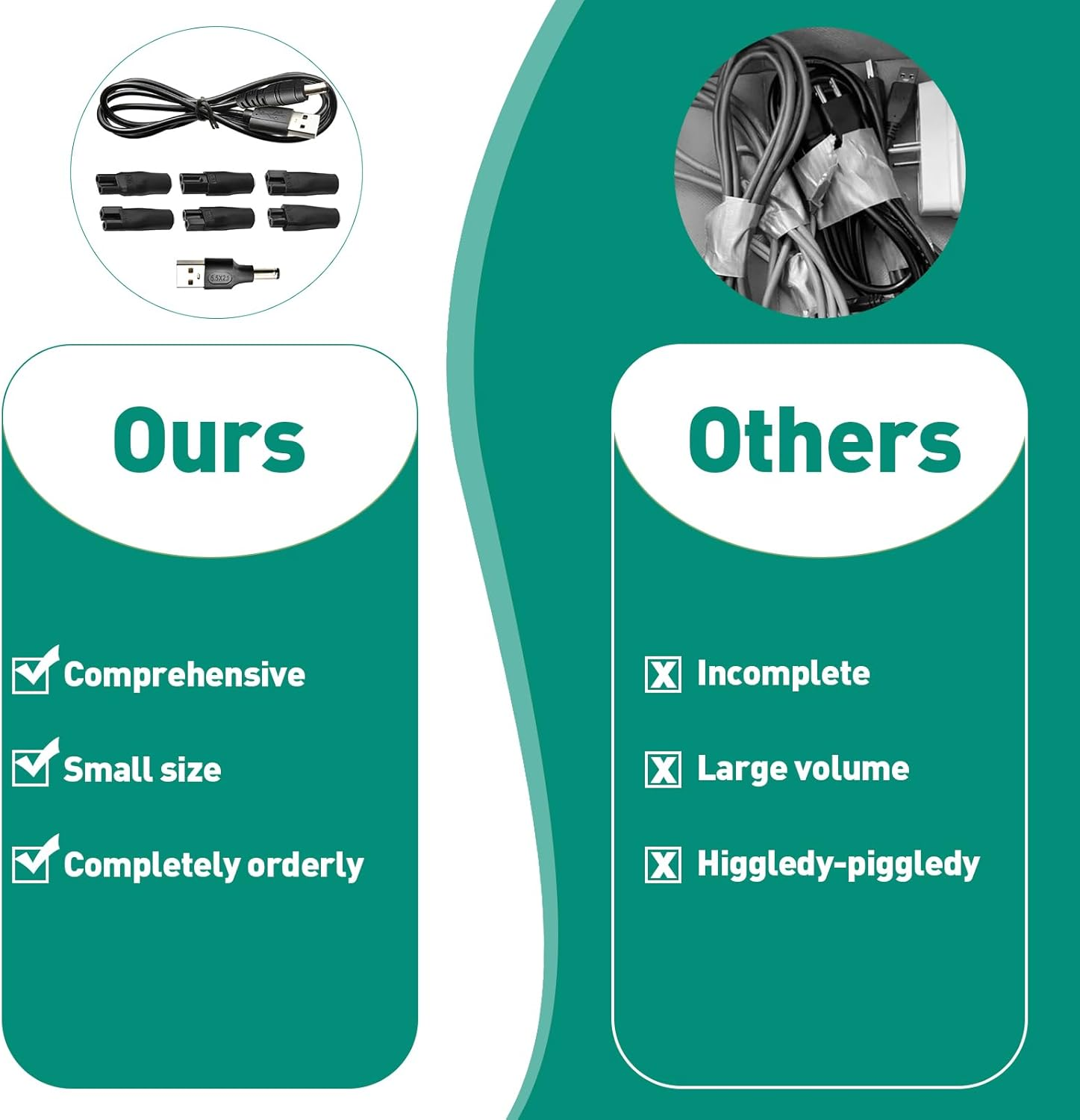 GDWD 5V USB Shaver Charger for Shaver, 7 Plug Multifunctional Power Supply Replacement USB Adapter Set for Electric Hair Clipper, Shavers, Table Lamp, Cosmetic Instrument, Air Purifiers image number 4