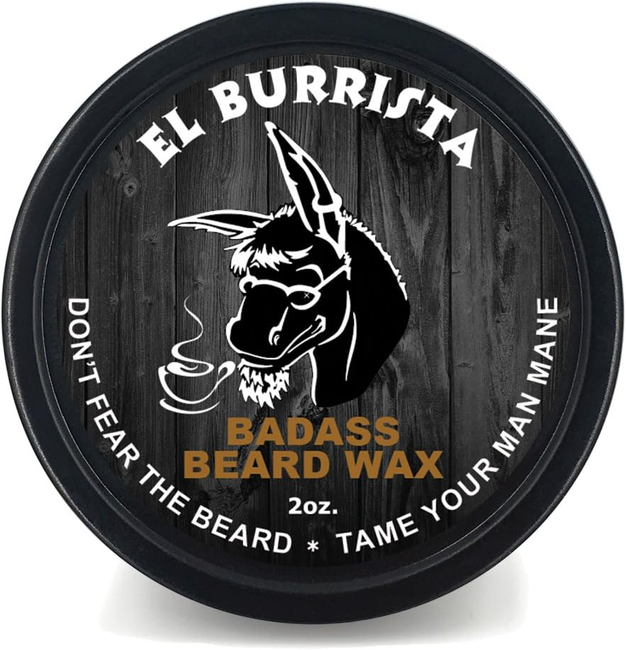 Badass Beard Care Beard Wax for Men - El Burrista Scent 2 Oz - Softens Beard Hair Leaves Your Beard Looking and Feeling More Dense image number 3