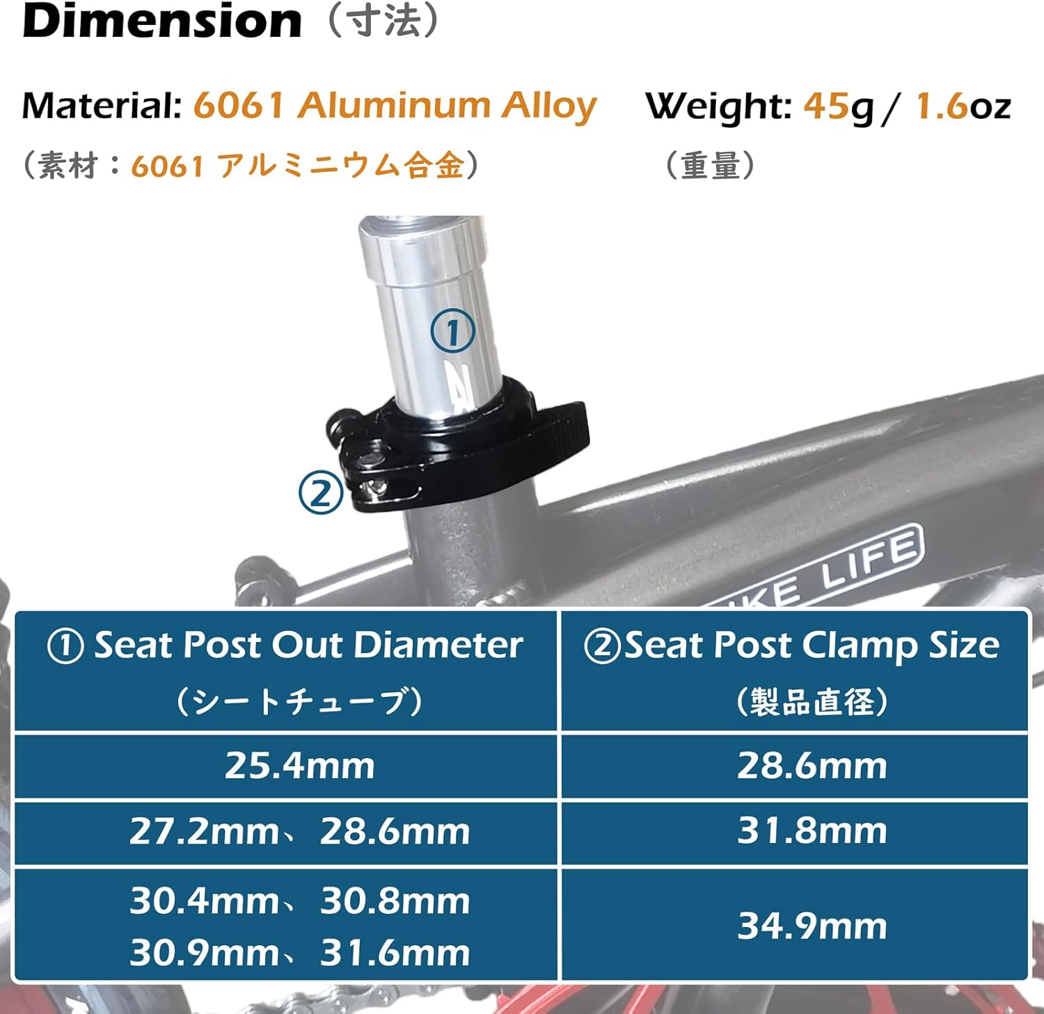 TRIWONDER Bicycle Seat Post Clamp 31.8Mm 34.9Mm Seat Tube Clamp Seat Tube Collar for MTB Road Bike - 01 Black - 28.6Mm image number 4