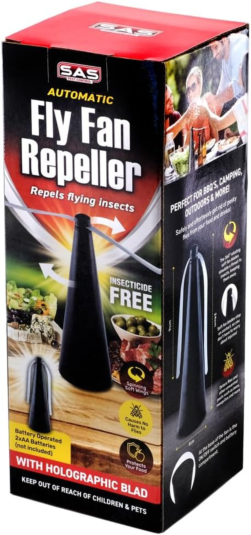 SAS Pest Control Fly and Insect Repellent Fan, Black image number 3