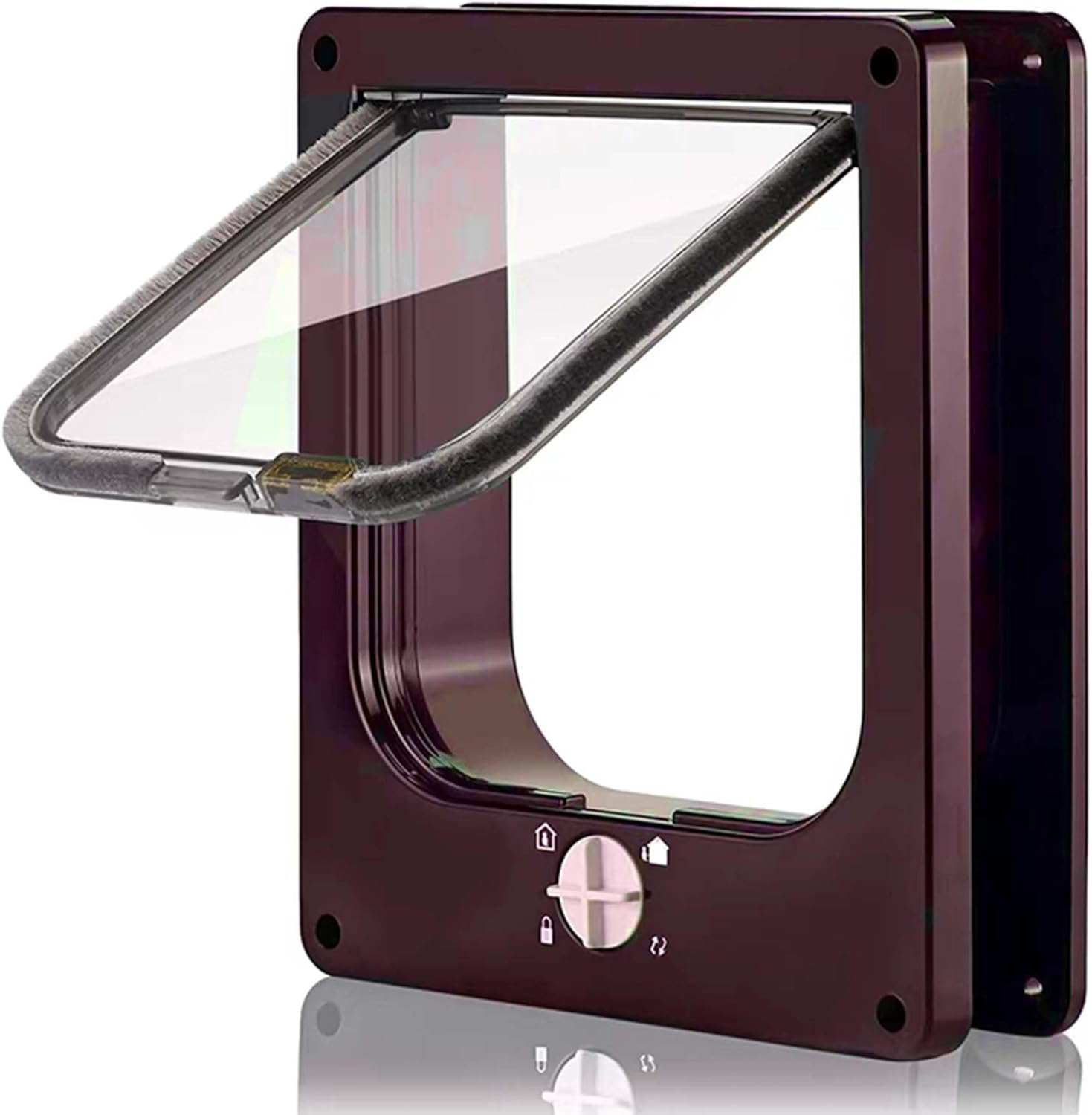 Cat Flap, 4-Way Twist Lock Pet Door for Small Dogs and Cats