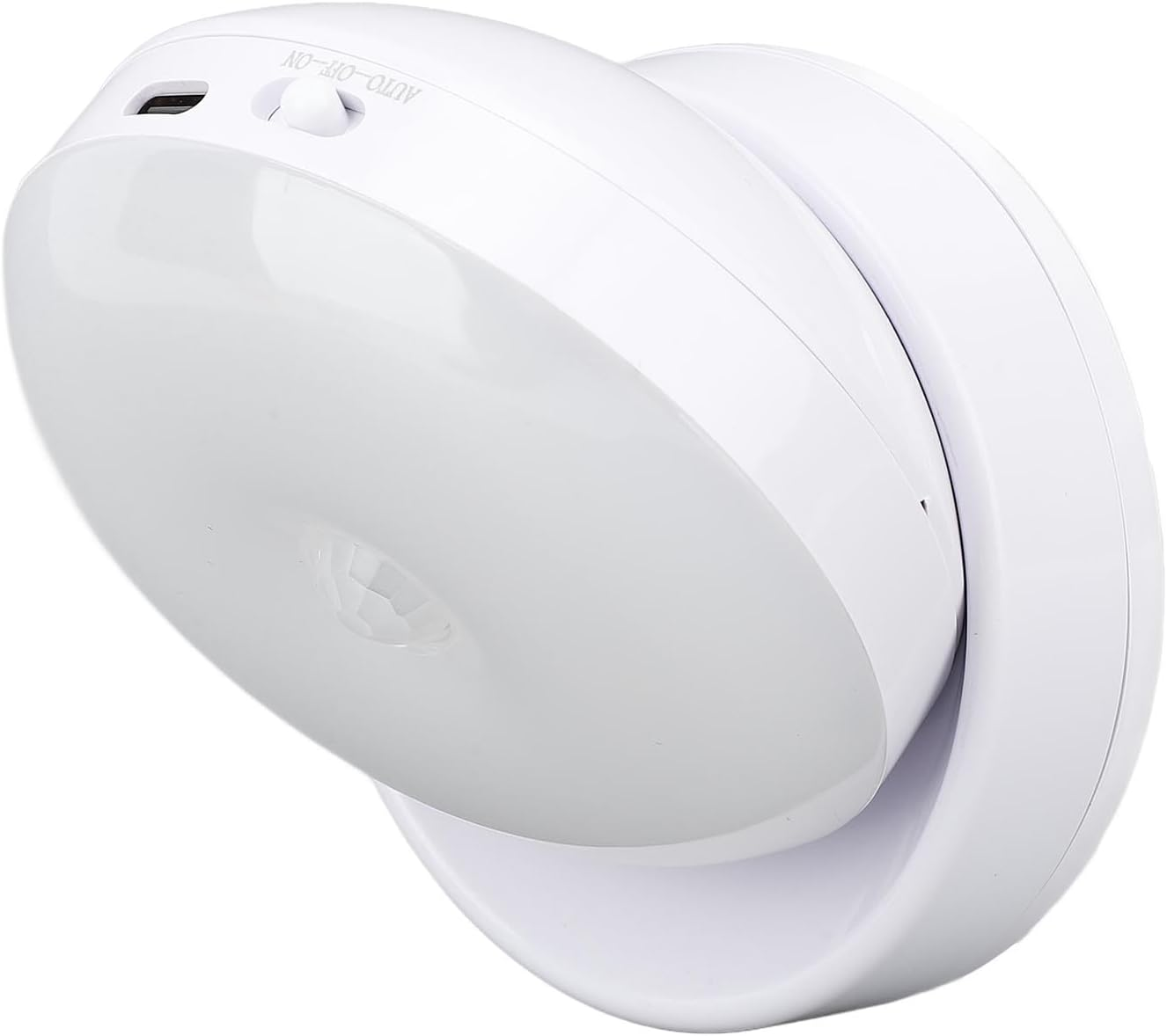 LED Motion Sensor Night Light, Rechargeable LED Night Lights, LED Induction Lamp with Double Sided Tape, 360 Degree Rotating, for Stair Closet Hallway Bedroom (Warm Light) image number 1