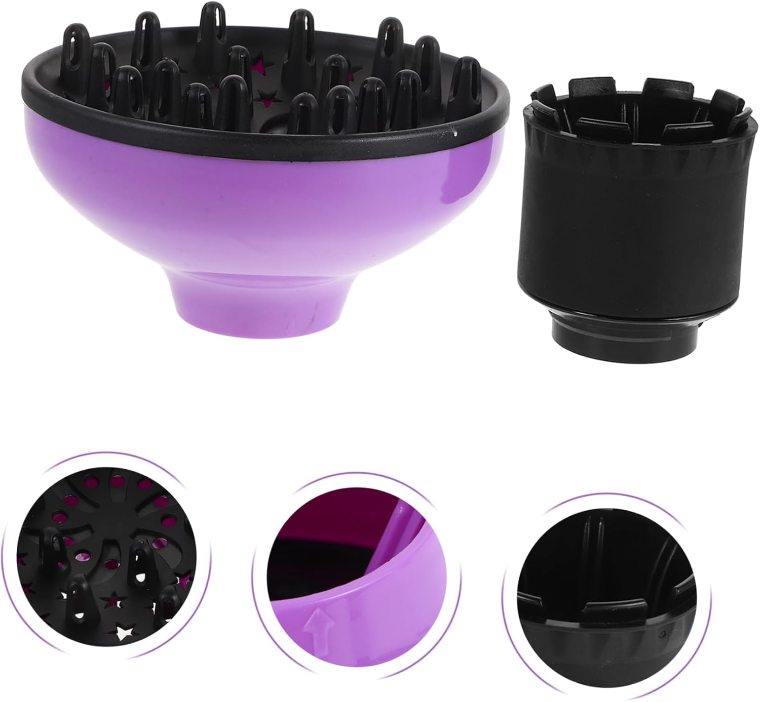 VINTORKY Adjustable Nozzle Hair Dryer Diffuser Hair Blower Protective Cover Diffuser Drying Cap Tool image number 4