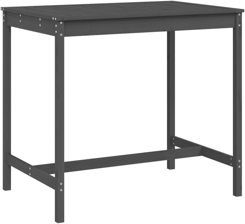 Vidaxl Wooden Garden Table, Ic Outdoor Patio Table, Durable and Solid Pinewood, Classic White Design, Scandinavian Style, Weather Material, 159.5X82.5X110 Cm