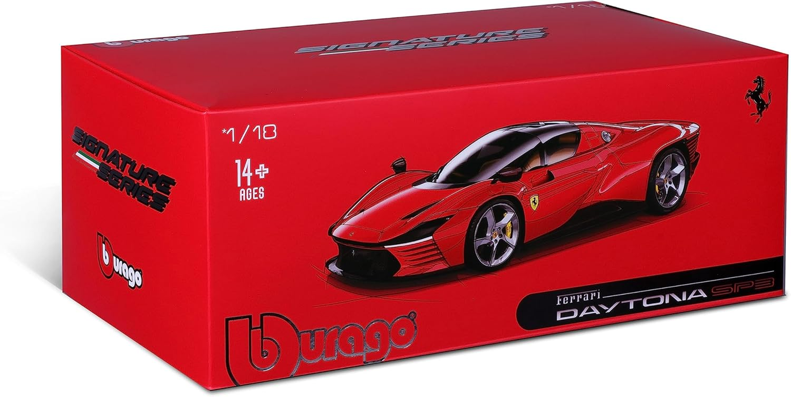 Bburago -Ferrari Signature - Daytona SP3-1:18 Scale Vehicle Reproduction - Red - Collectable Toy for Children from 14 Years - 16912R image number 4