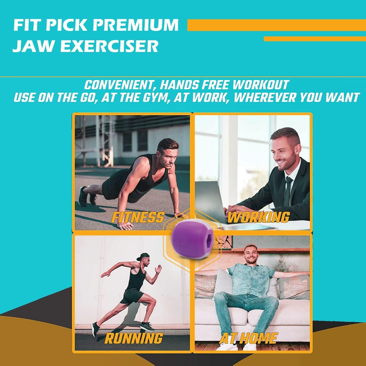 FIT PICK Pro Jawline Exerciser Tool Men&Women,Tones Face,Jaw&Neck,Jaw Exerciser Help Defines Jawline,Jawline Exerciser Helps Reduce Craving Stress Jaw Liner Tools for Men&Women,Jawline Shaper image number 2