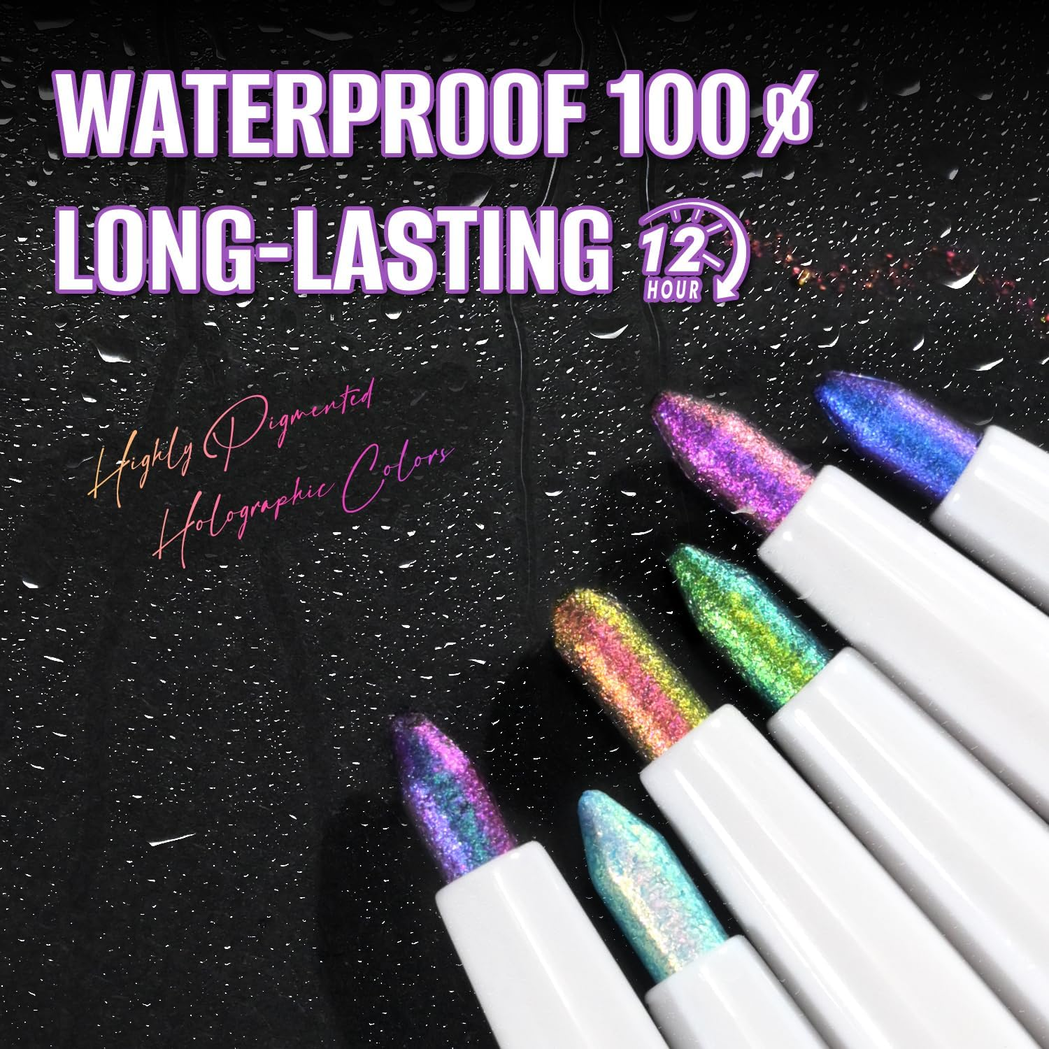 CHARMACY Chameleon Eyeliner Gel Pen, Color Changing Eyeliner, Long-Lasting, Waterproof & Smudge-Proof Formula, Metallic & Shimmer Shades for Creative Makeup, Easy Application #04 - 02 image number 5