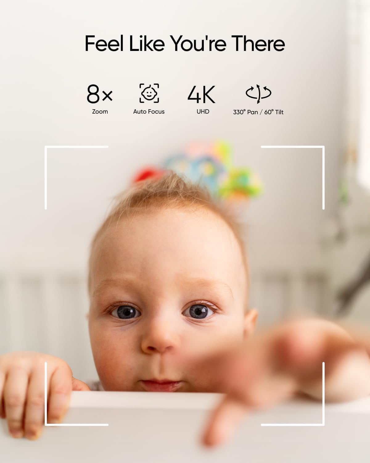 Eufy Security Baby Monitor E21 with 4K UHD Camera, 5'' 720P Display, 8X Zoom, Hybrid Wi-Fi and No Wi-Fi Connection, 24/7 Recording in App, Pan-Tilt, Portable Camera with Built-In Battery, ANR image number 3