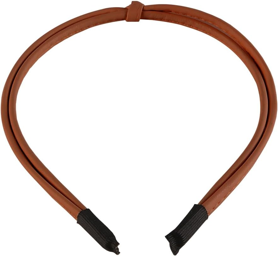 Laroal 5 Pieces Thin Leather Headbands for Women Hairpin Suitable for All Ages and Hair Types image number 6