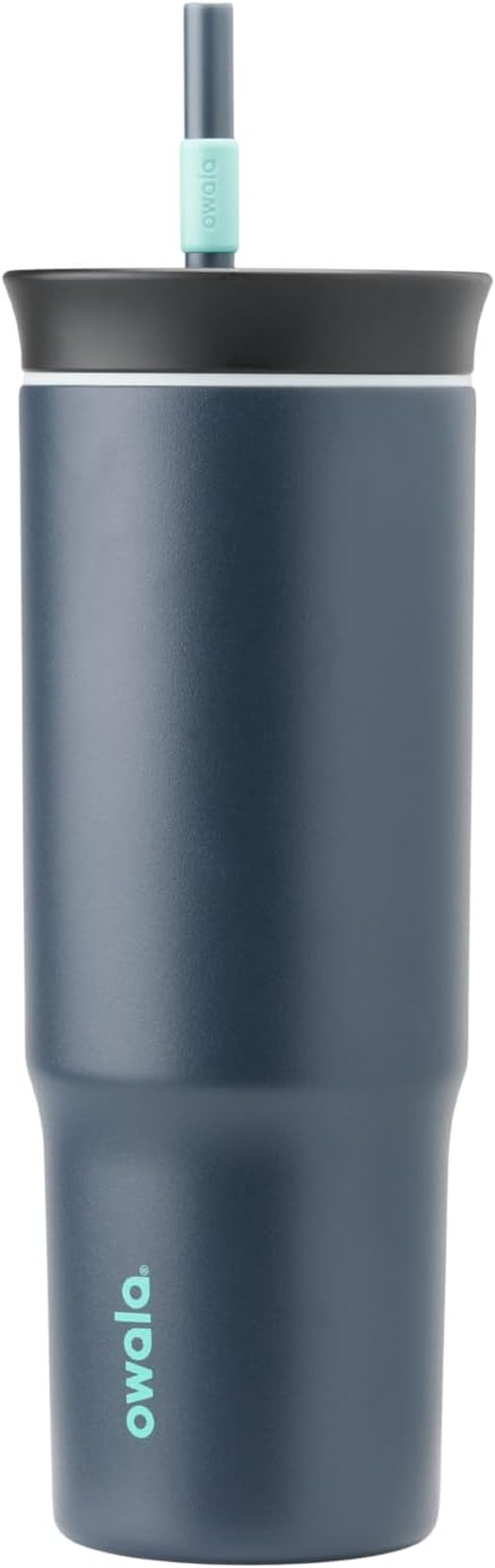 Owala Stainless Steel Triple Layer Insulated Travel Tumbler with Spill Resistant Lid and Straw, BPA Free, 24 Oz, Grey/Purple (Bunny Hop)