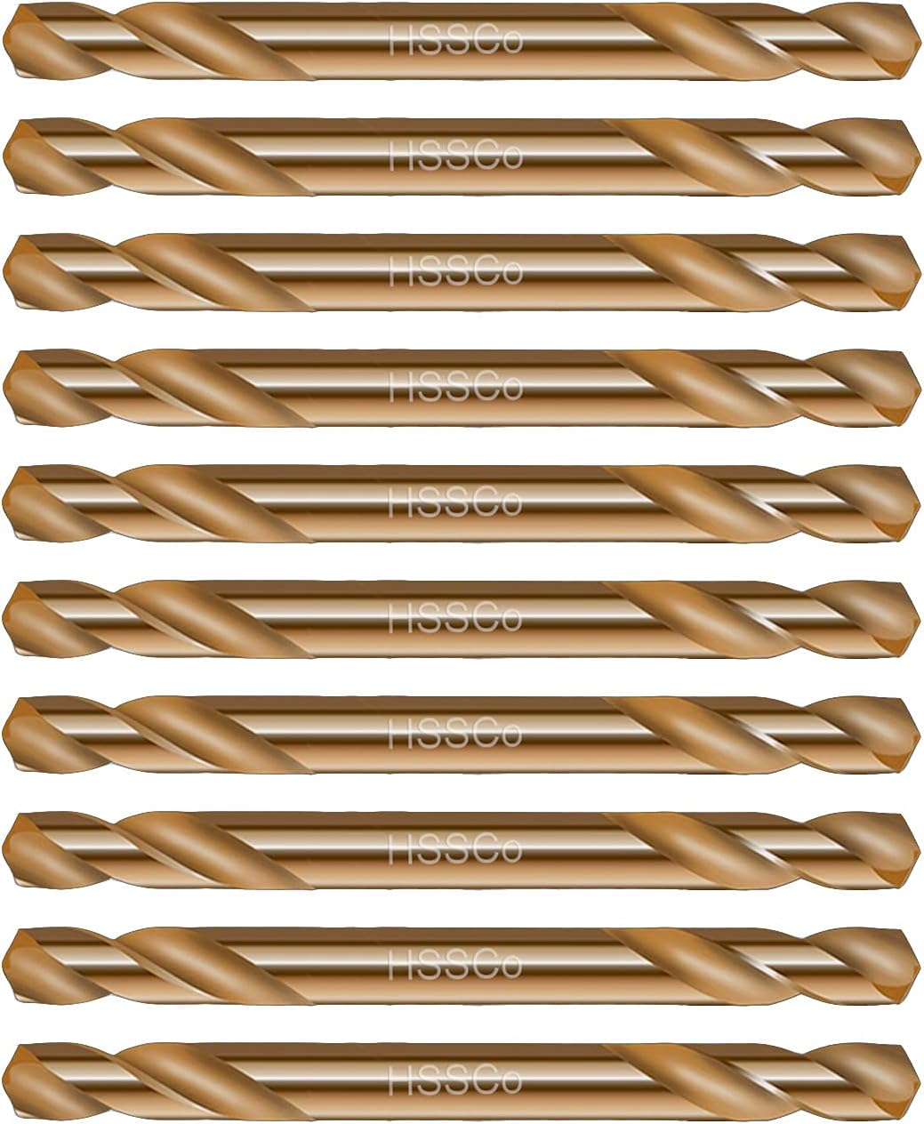Hss Cobalt Drill Bit Double End 10Pcs 1/8 Inch Drill Steel Metal