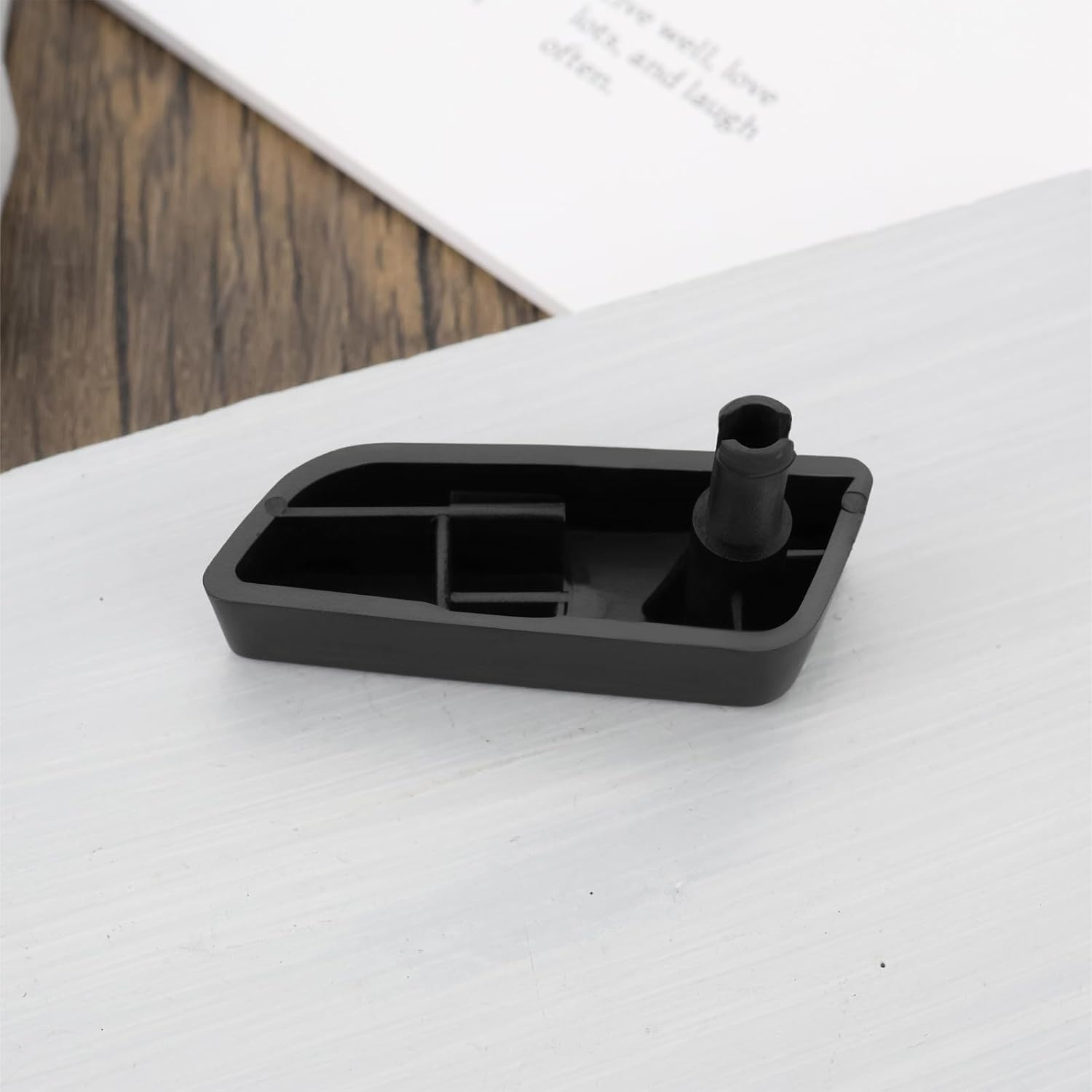 Ecsing 1Pc Seat Recliner Adjustment Position Button, Compatible with Tesla Model 3 2017-2024, Left Seat, Black image number 1