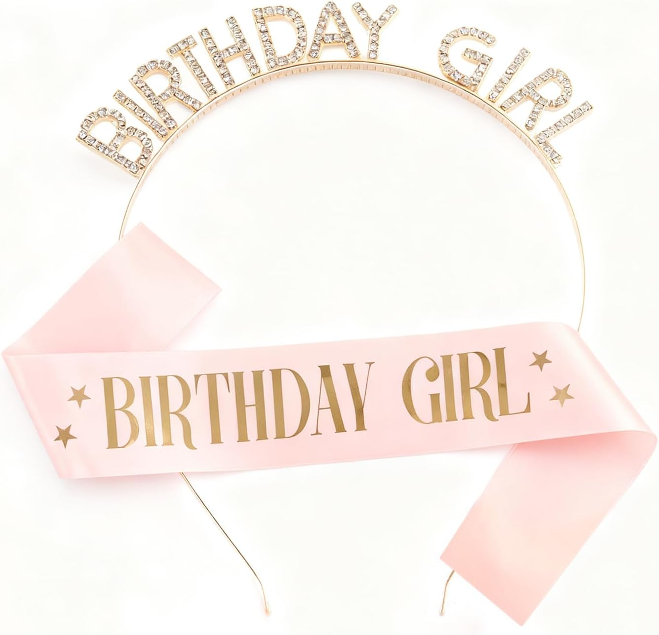 Birthday Crown and Birthday Sash, Headband Birthday Tiara and Sash for Birthday Girl, Sweet Birthday Party Accessories image number 3