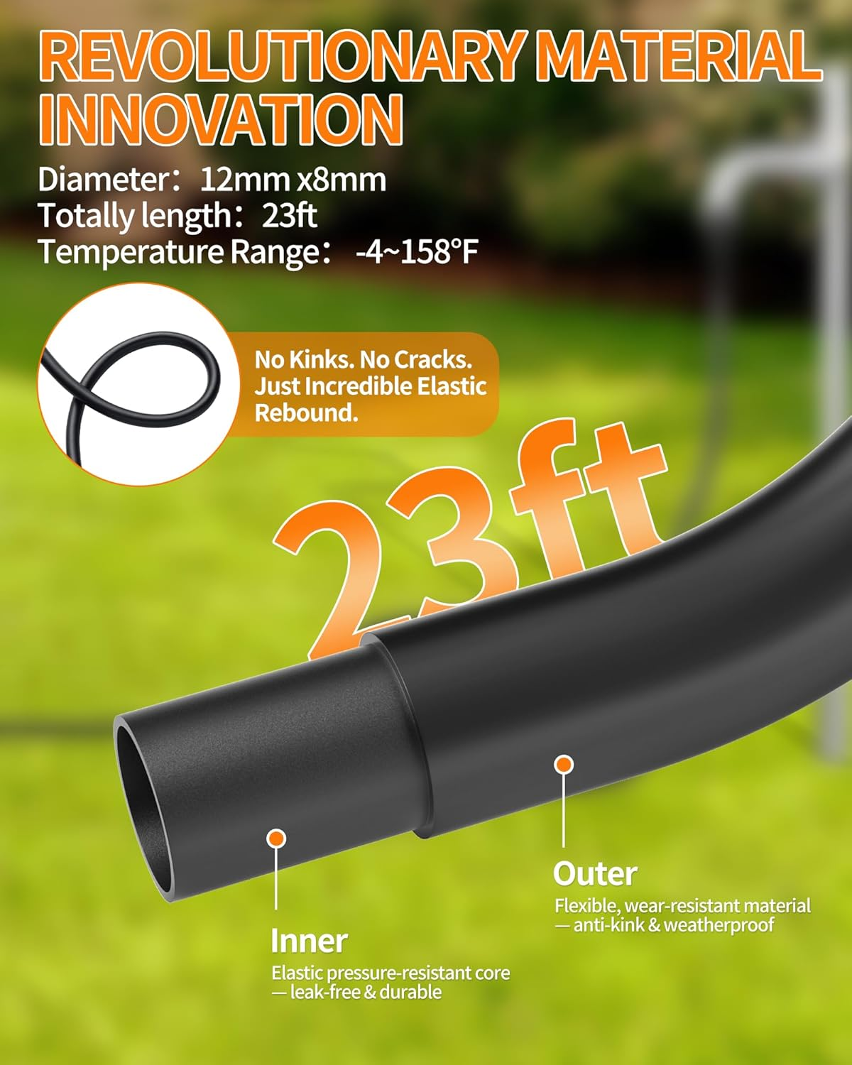 Cordless Pressure Washer Battery Powered; 1200PSI Cordless Power Washer with Brushless Motor, 4.0Ah Battery,6-In-1 Nozzle, 3 Power Level Adjustable; Handheld Portable Pressure Washer Cordless for Cars image number 3