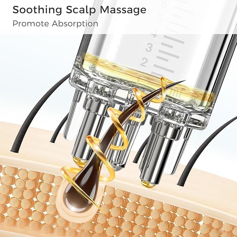 1Pc Scalp Applicator Comb,Hair Growth Care Hair Massager, Portable Hair Oil Applicator Bottle Scalp Massager, Hair Oil Applicator for Scalp Massager and Hair Growth Care (White) image number 1