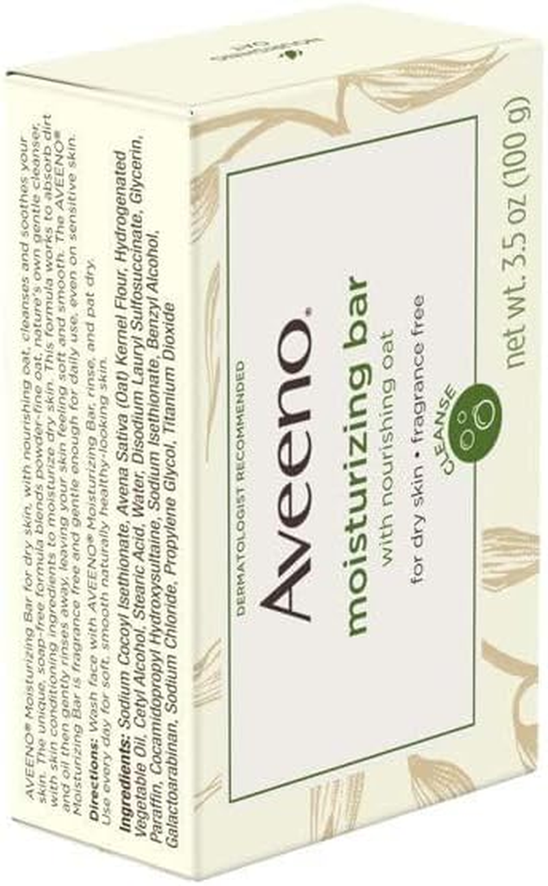 Aveeno Moisturizing Body Bar - Fragrance Free - 3.5 Oz - 2 Pk image number 5