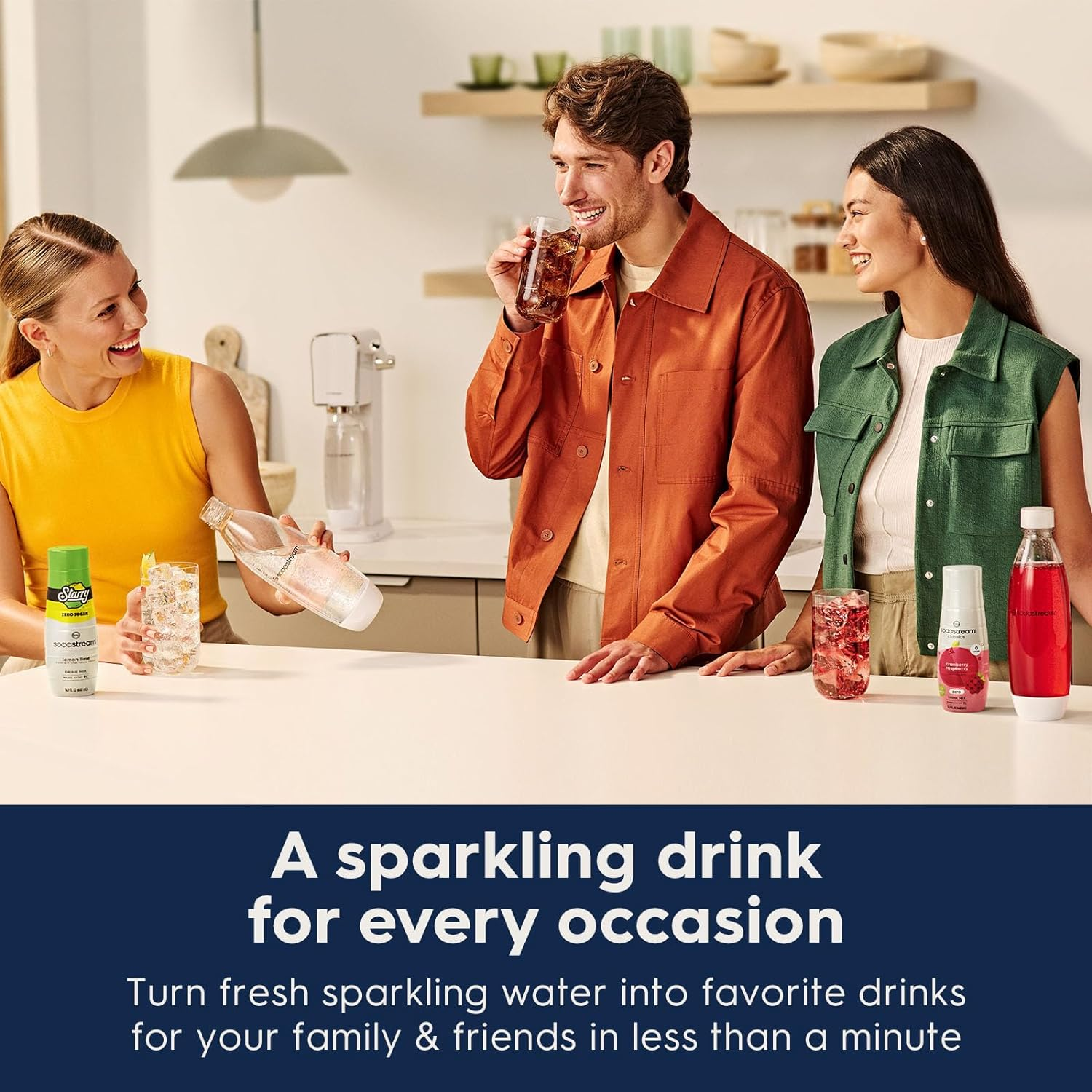 Sodastream - TERRA Misty Blue Sparkling Water Maker & Lime Bubly Drop | Turn Sparkling Water into Your Favourite Drinks | Quick Connect CO2 | Eco-Friendly Reusable Bottle | Stylish Kitchen Appliance image number 2