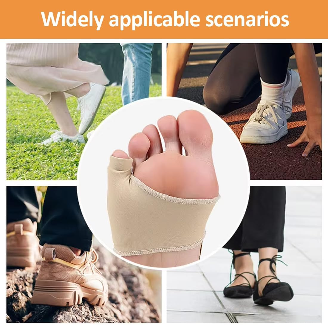 TISCH Pack of 2 Hallux Valgus Correction Bandage with Heel Band - Toe Spreader Hallux Valgus - Toe Separator Large Toe - Hallux Valgus Socks with Gel Protection image number 3