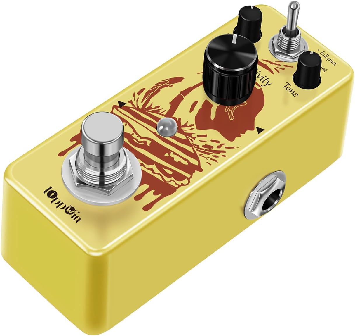 Ioppwin COMP Optical Compressor Pedal - Classic Smooth Dynamics Control, Preserves Transients, Metal Enclosure, True Bypass for Guitar/Bass