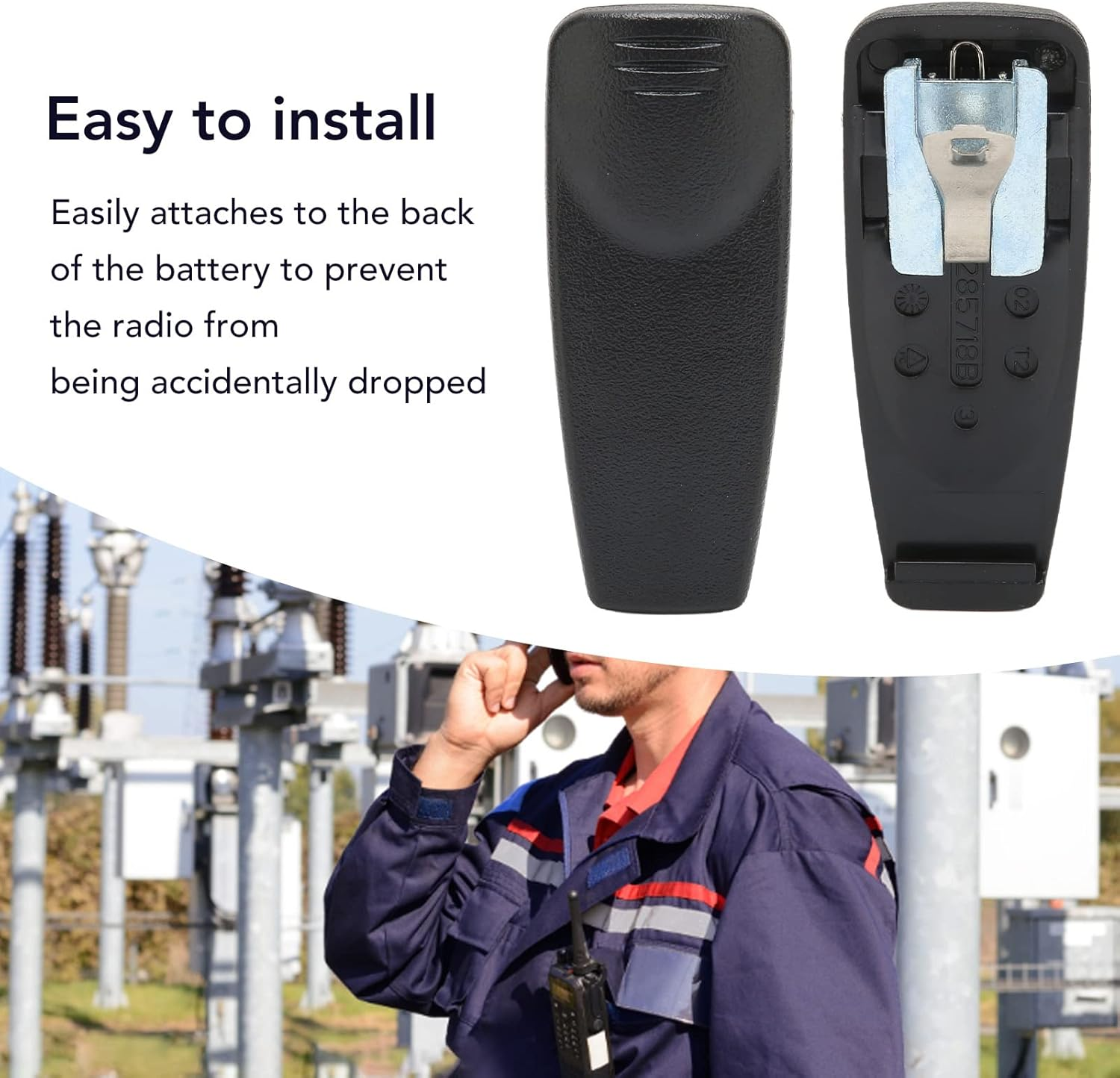 5Pcs Portable Radio Belt Clip for Motorola GP2000 GP88S GP328 GP338 image number 2