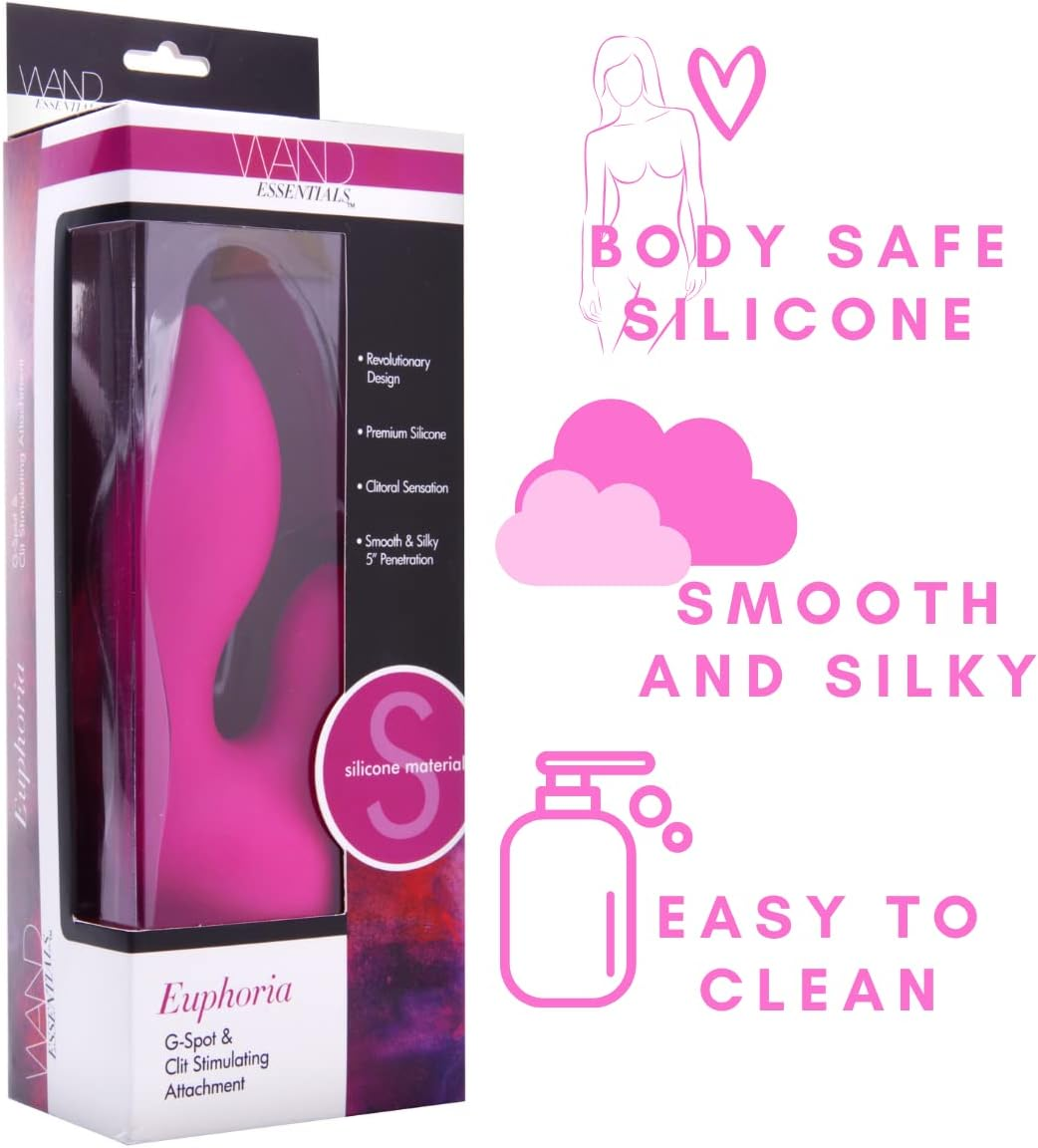 Wand Essentials Euphoria G-Spot and Clit Stimulating Silicone Wand Massager Attachment image number 6