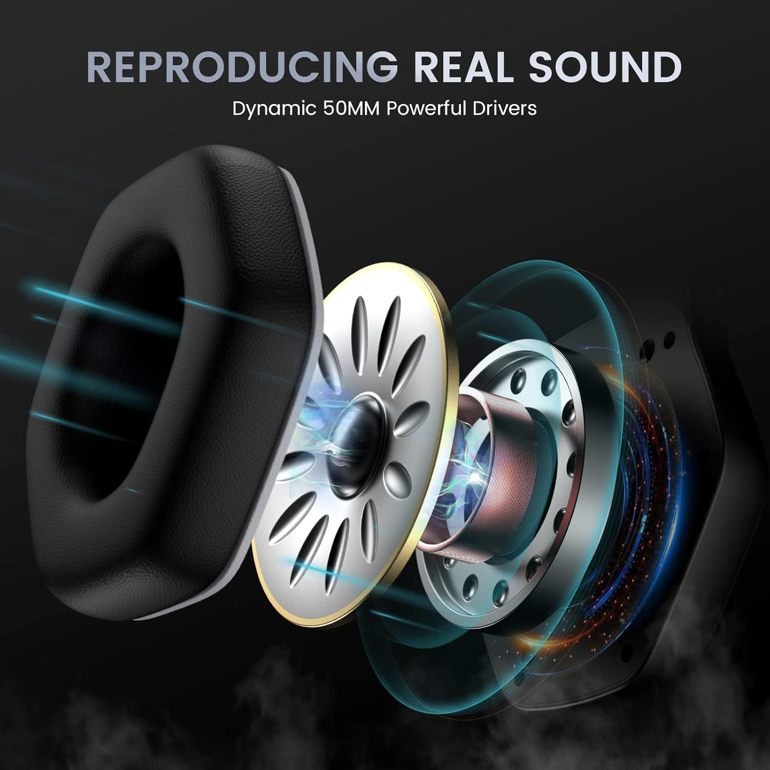 EKSA E1000 USB Gaming Headset for PC - over Ear Headphones with Cable, Nosie Cancelling Mic, Surround Sound, RGB Lighting - Gaming Headphones with Microphone for PS4/PS5 Console, Laptop image number 5