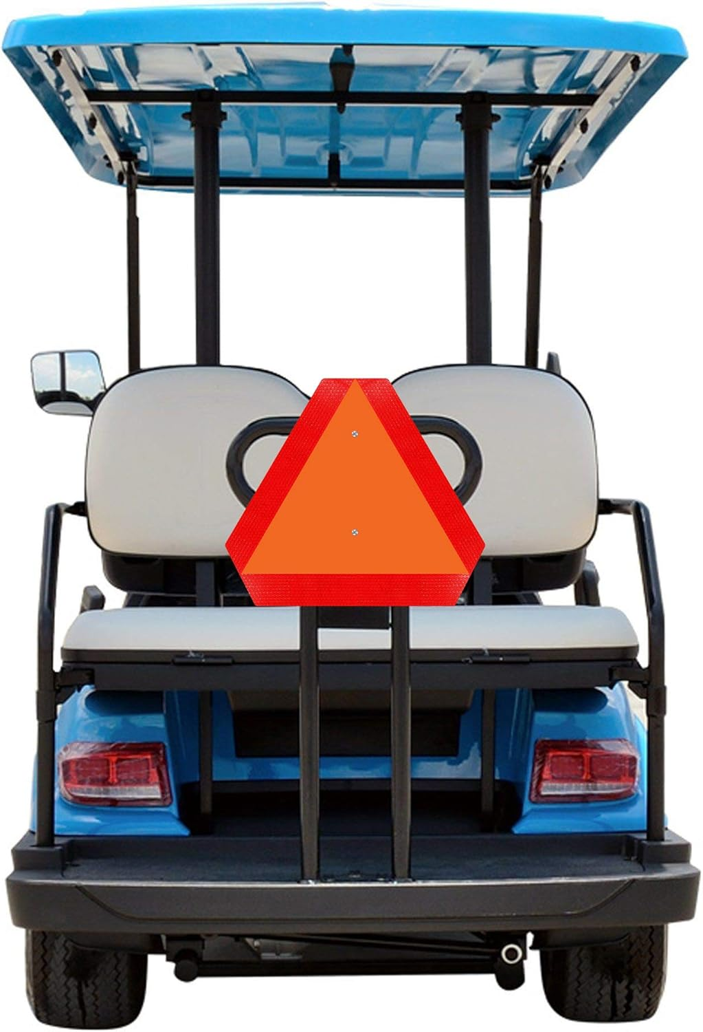 Ignixia Slow Moving Vehicle Sign, 0.4 Mil Rust Free Aluminium Slow Moving Vehicle Triangle Signs, 14&rdquo;X 16&rdquo; Inches Orange Base with Reflective Border, SMV Sign for Golf Cart, UTV, Safety Signs image number 3