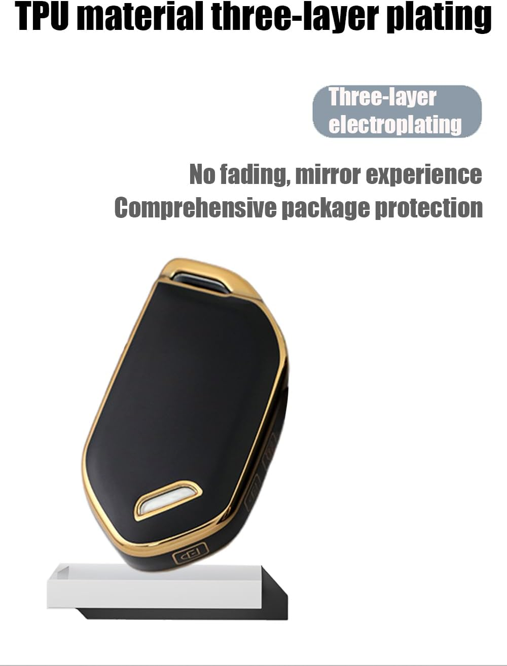 Ontto TPU Car Key Fob Cover Fit for KIA EV5 EV3 EV6 EV9 Electric Syros K4 Carnival 2025 Sorento Telluride 2024 2023 Key Holder Smart Case Shell Keyring Keychain Accessories 4 Buttons Black - 4 Buttons-Black image number 2