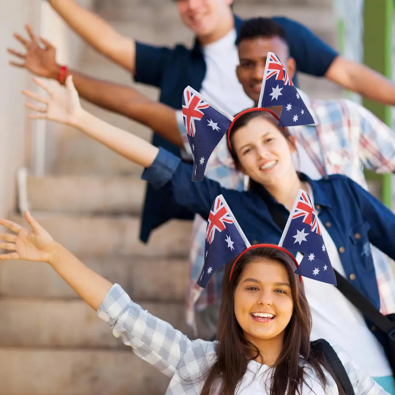 Australia Flag Headband Comfortable and Stretchable, Suitable for Australia Day, Sports, and Daily Wear, Unisex, Breathable, Summer Headband for Men and Women image number 5