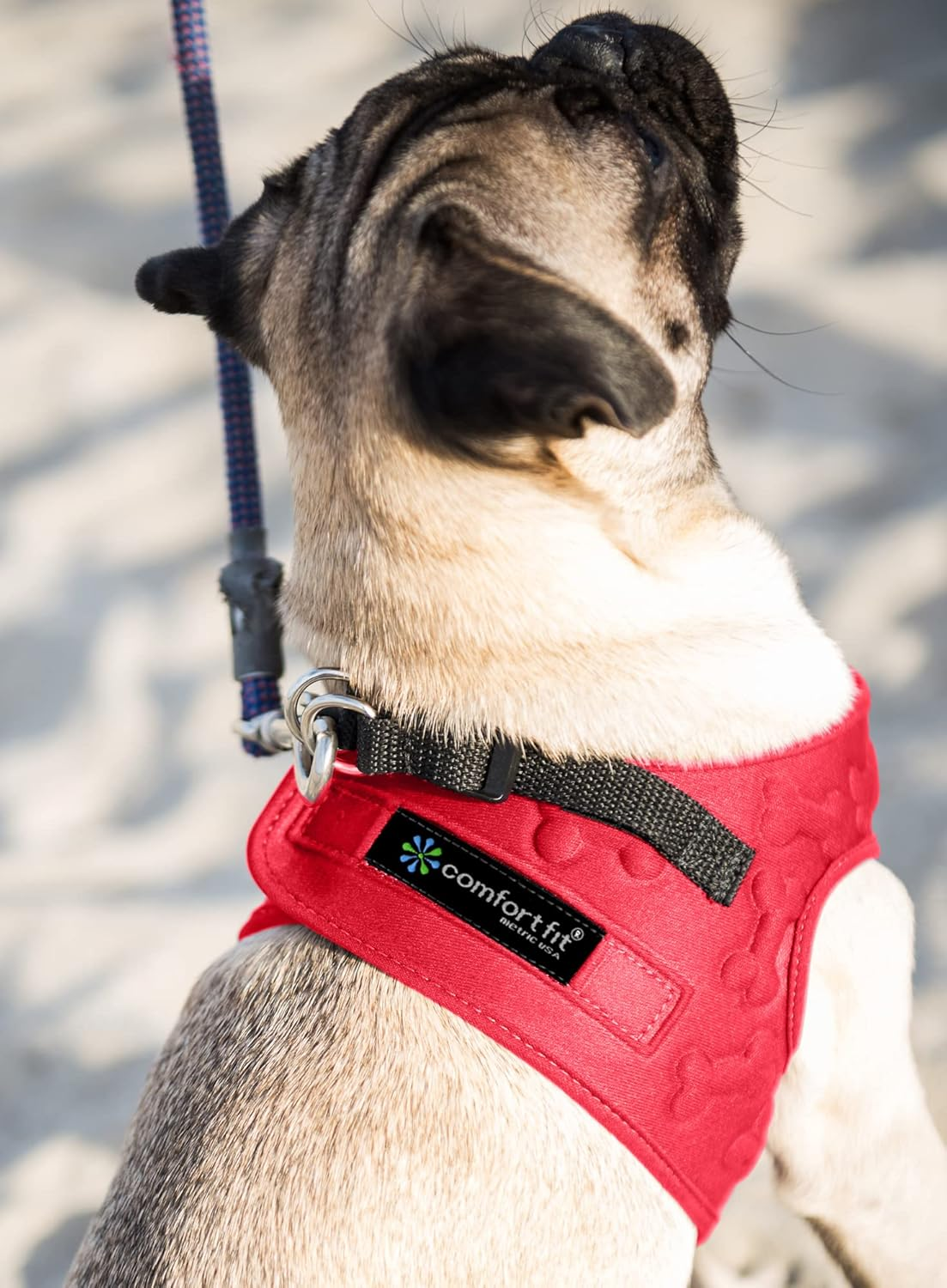 Metric USA Comfort Fit Cold Weather Dog Harness - Adjustable, Reflective, Secure, Small Size, Red Color image number 2