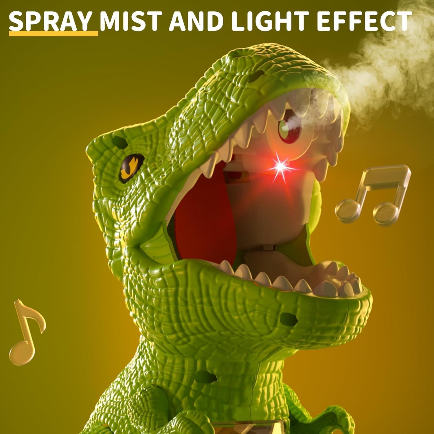 MSKOLER Movable Dinosaur Shooting Toys for Kids 3 4 5 6 7+ Years, Tyrannosaurus Target with Water Mist Spray and Pterosaur Air Pump Foam Blaster image number 2