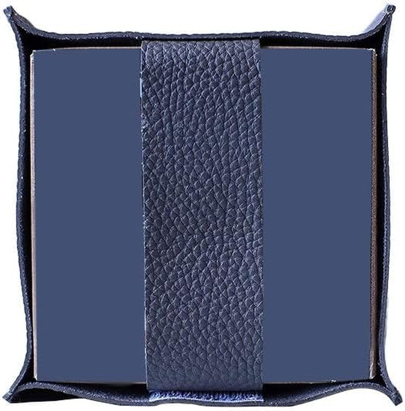 Tissue Box Cover Holder, Square PU Leather Decorative Tissue Box Organizer for Tabletop, Bathroom, Car & Office &ndash; Stylish Tissue Box Holder with Bottom Belt for Modern Home & Office Decor (Beige)