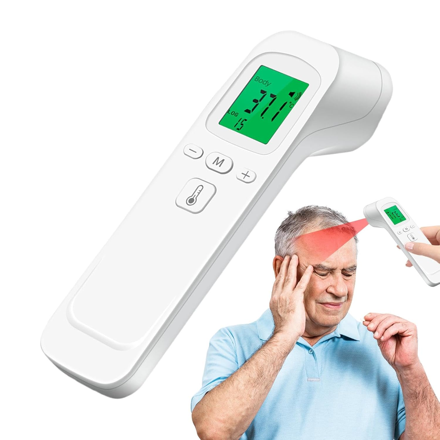 Human Infrared Temperature Gauge - No Touch Temperature Gauge,Forehead Temperature Gauge, Digital Temperature Gauge for Adults and Kids, Fever Check Temperature Gauge image number 3