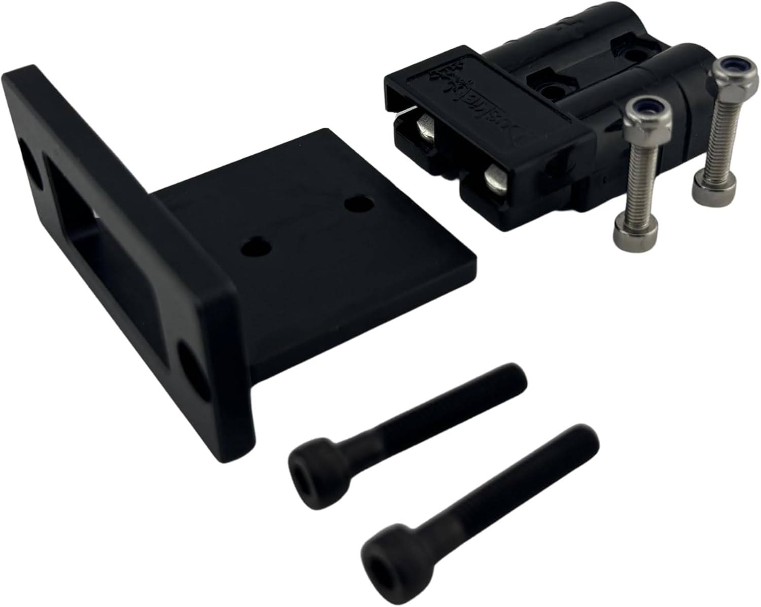 Black Flush Mount Billet CNC Aluminium 50Amp Anderson Plug Mount image number 1