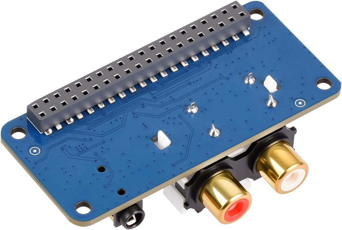 PCM5122 Hifi I2S DAC Sound Card Audio Board Compatible with Raspberry Pi 5/4B/3B+/3B/Pi Zero W/Zero 2W/Pico W/Pico 2W, Stereo Encoding/Decoding, Onboard 3.5Mm Headphone Jack & RCA Connector image number 2