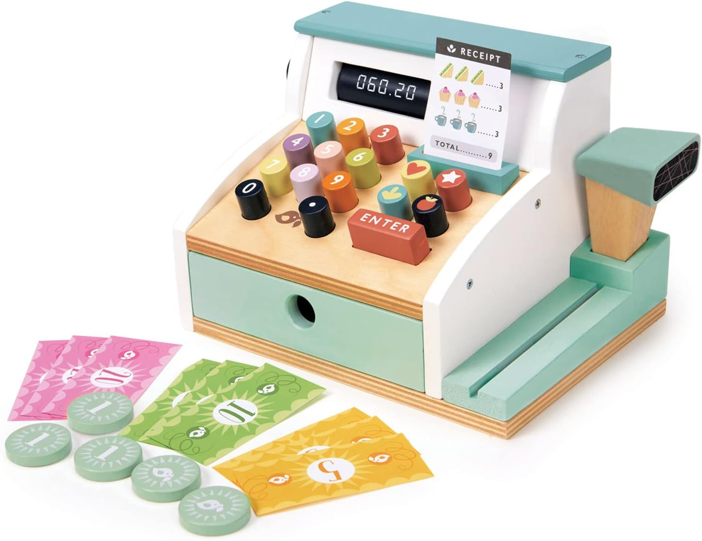 Tender Leaf Toys General Stores Till - Pretend Play Shopping Cash Register for Children Ages 3+ image number 4
