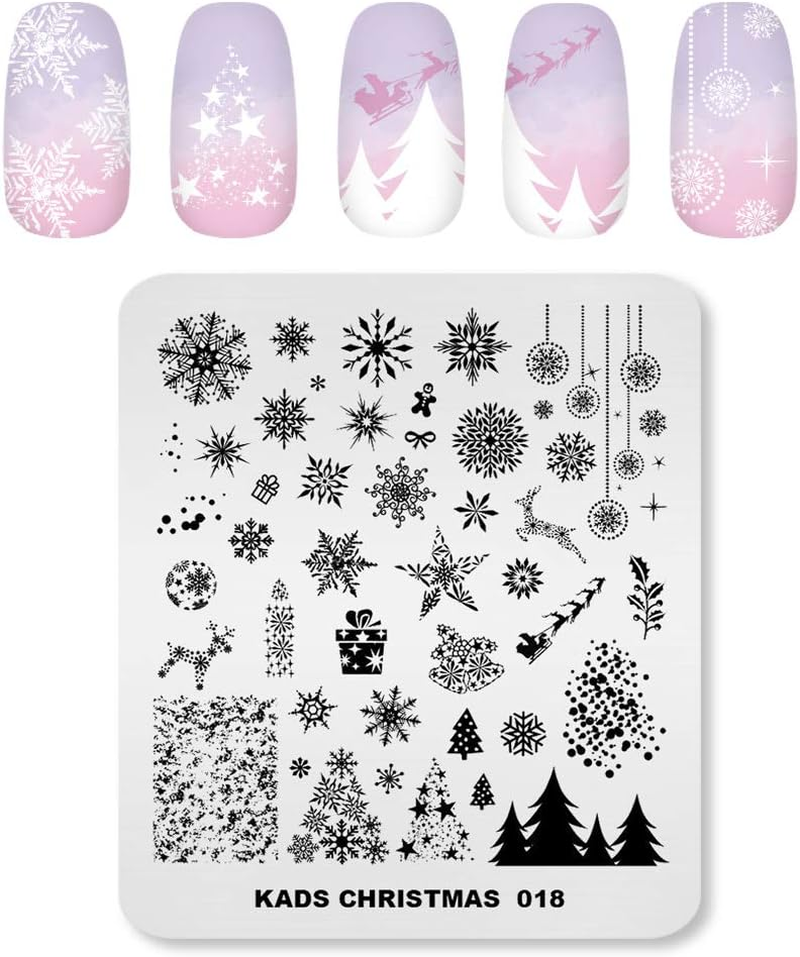 Alexnailart Professional Nail Stamping Plates Christmas Pattern Templates Manicure Stencils Nail Art Printing Tools image number 3