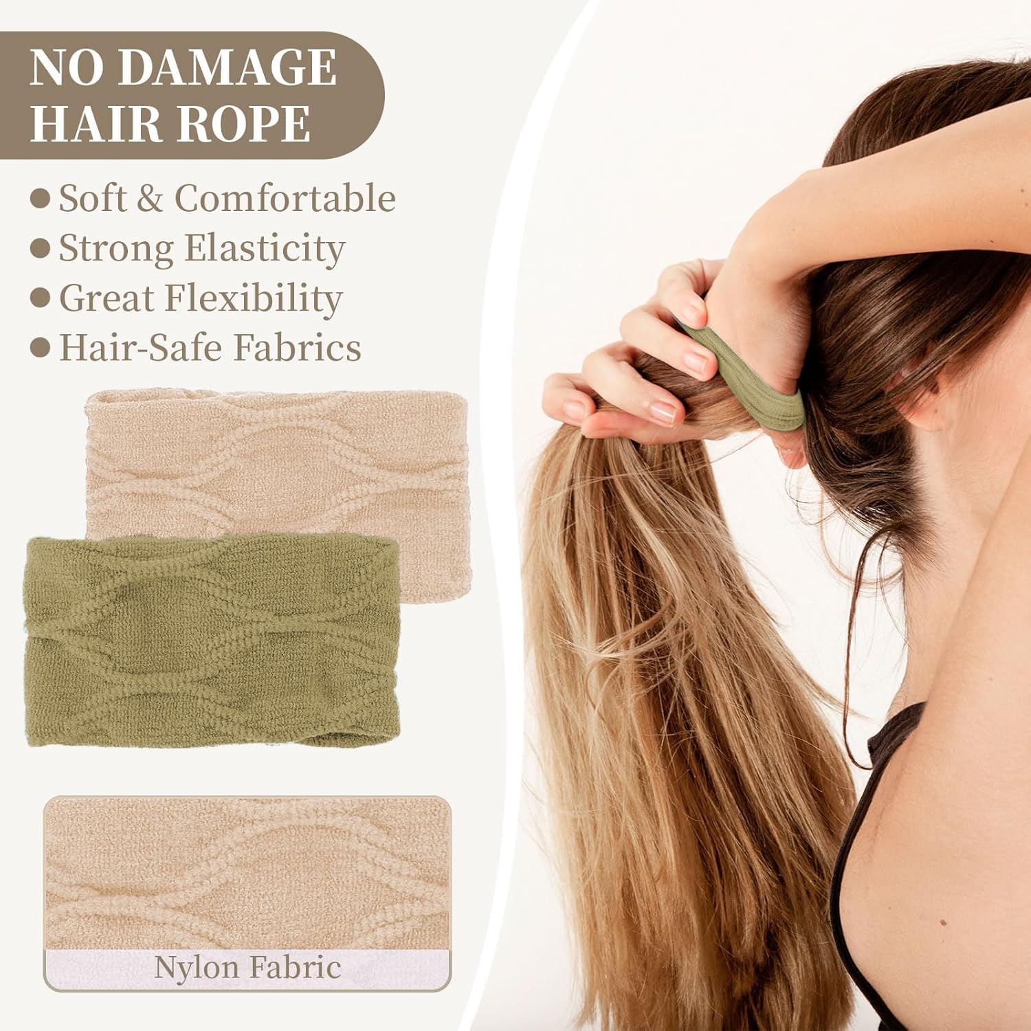 Evadollina Hair Bands for Girls, 25 Pieces Hair Ties, Scrunchies, Headbands from Cotton and Nylon Blend, Hair Ties for Girls and Women, Christmas