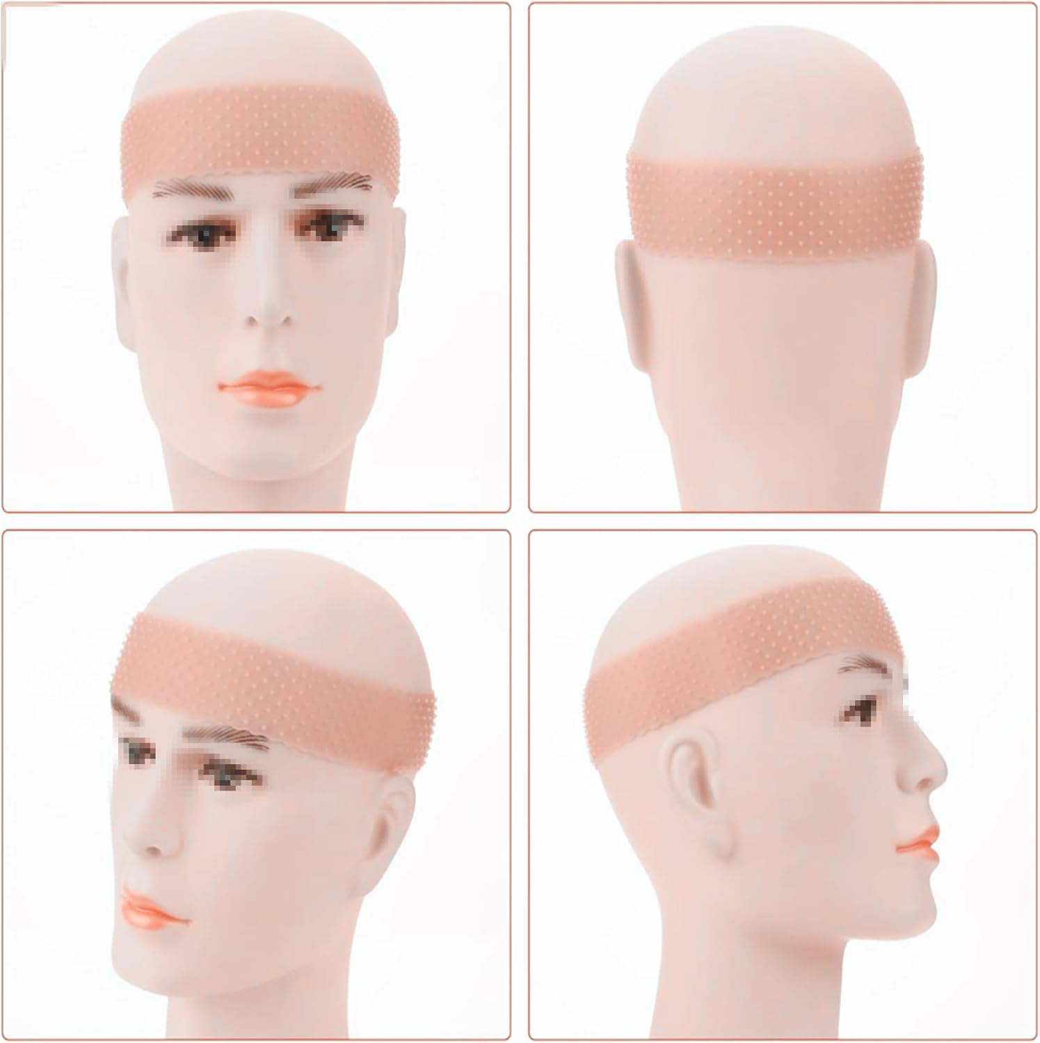 2-Pack Silicone Wig Grip Bands,Transparent Hairbands for Secure Wig Hold,Yoga - Transparent Hairband for Wigs ﻿ image number 5