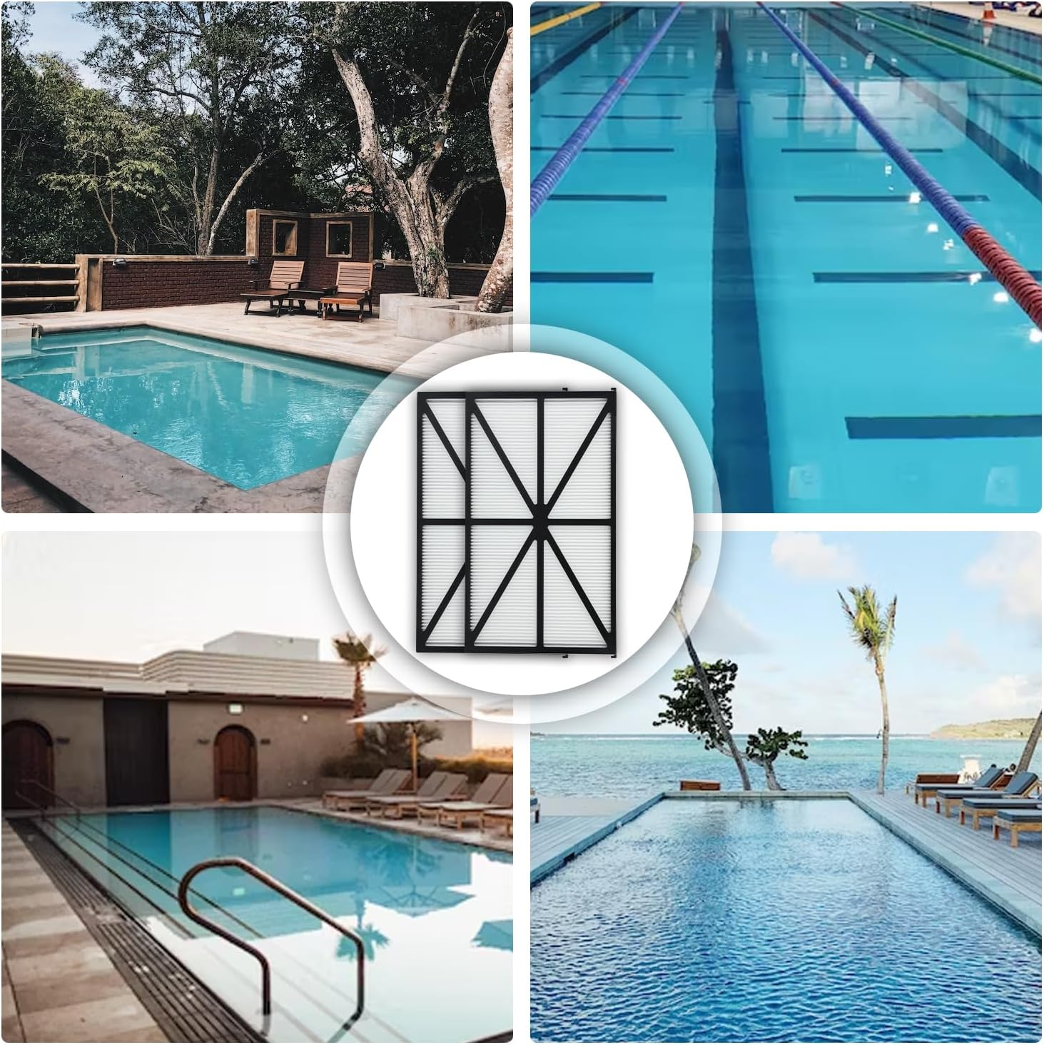 NQEUEPN 4Pcs Robotic Pool Cleaner Filter Cartridges, Cartridge Filter Panels Compatible with Hayward/Tiger Shark/Aqua Vac/Shark Vac Pool Cleaner Robot Replacement Part Number RCX70101PAK2 image number 3