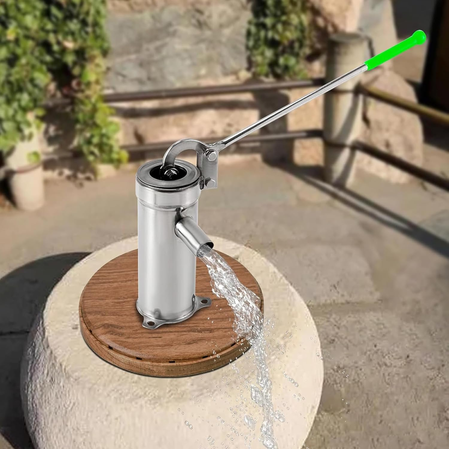 Stainless Steel Manual Well Pump Kit - 30M Deep Water Suction Hand Pump for Groundwater, Home, Garden & Farm Use (No Electricity Needed) image number 4